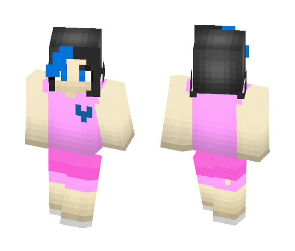 Blue SOUL from Glitchtale - Female Minecraft Skins - image 1
