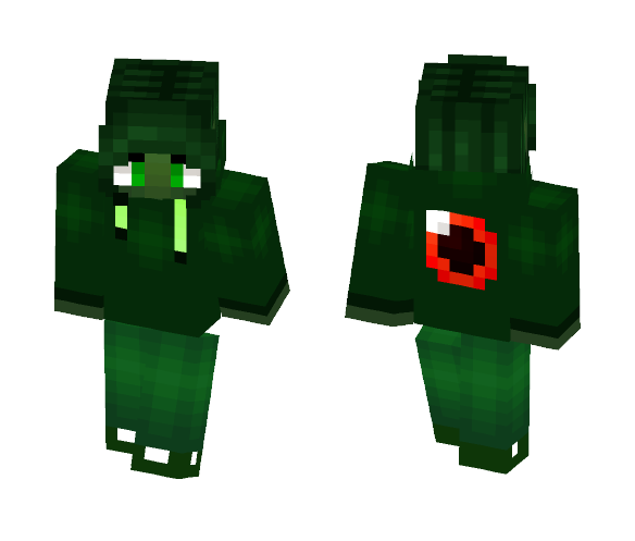 Girl Orc in a Green Hoodie - Girl Minecraft Skins - image 1