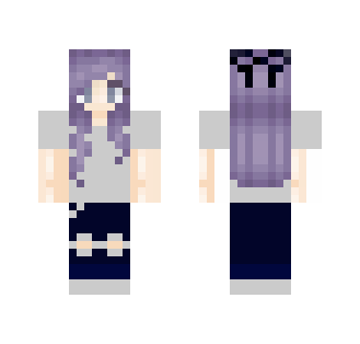 Purple haired girl - Color Haired Girls Minecraft Skins - image 2