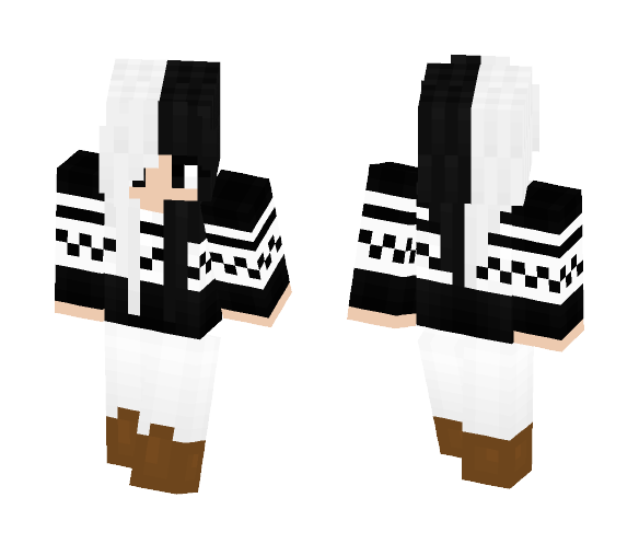 Black and White Girl - Girl Minecraft Skins - image 1