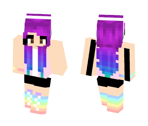 Rainbow Gamer Girl - Girl Minecraft Skins - image 1