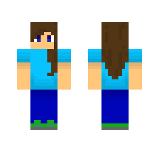Blue shirt girl. - Female Minecraft Skins - image 2