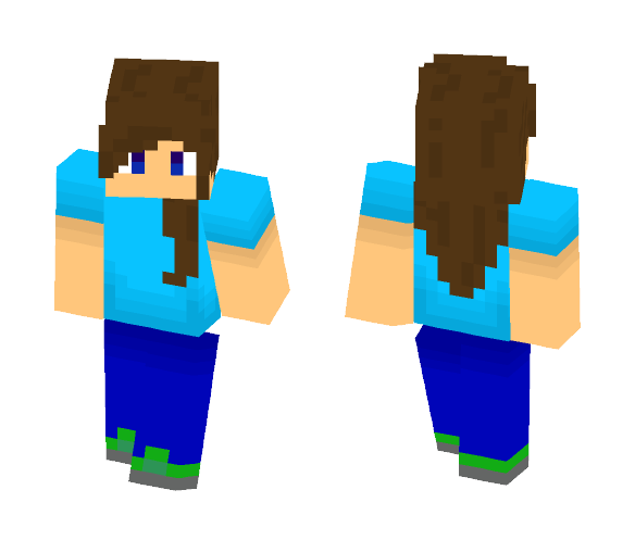 Blue shirt girl. - Female Minecraft Skins - image 1