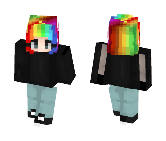 Rainbow on my mind oh - Female Minecraft Skins - image 1