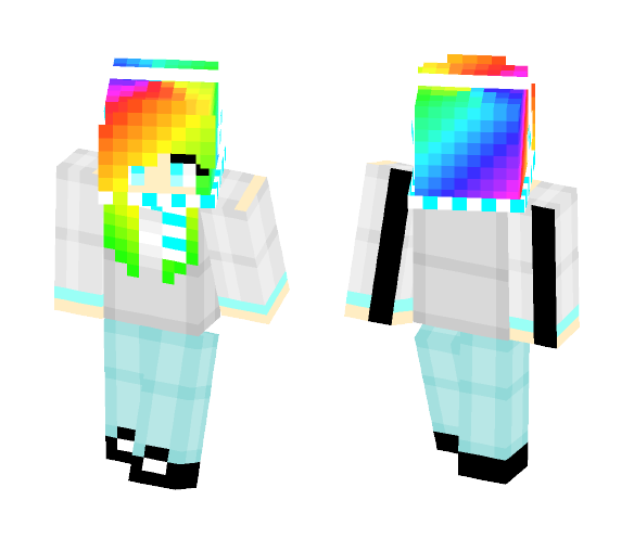 Rainbow Winter girl - Girl Minecraft Skins - image 1