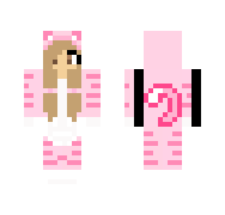 Girl in Chibi Pink Tiger Onsie - Girl Minecraft Skins - image 2