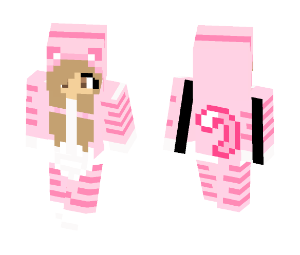 Girl in Chibi Pink Tiger Onsie - Girl Minecraft Skins - image 1