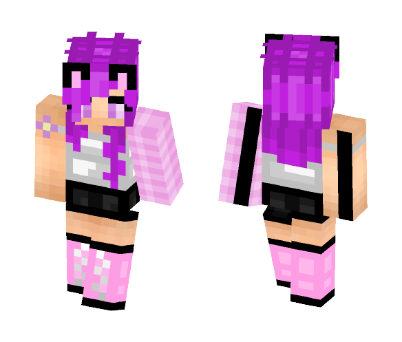 Pink Flames. - Female Minecraft Skins - image 1