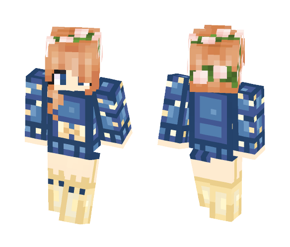 Navy winter sweater - Female Minecraft Skins - image 1
