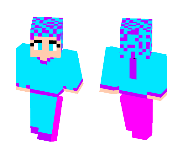 Blue and purple princess - Female Minecraft Skins - image 1