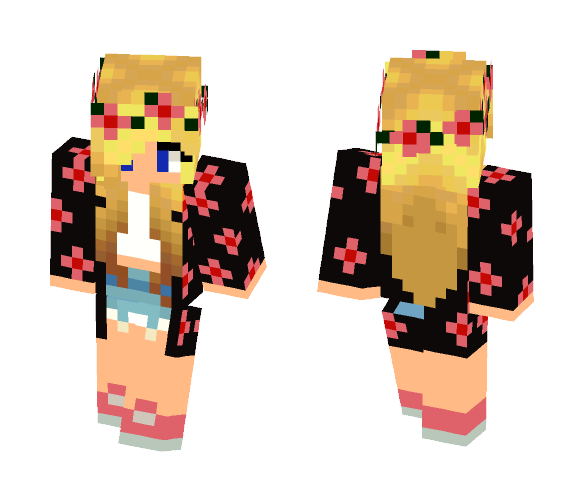 blonde hair girl - Color Haired Girls Minecraft Skins - image 1