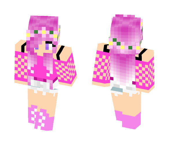BubbleGum Pink Girl - Girl Minecraft Skins - image 1