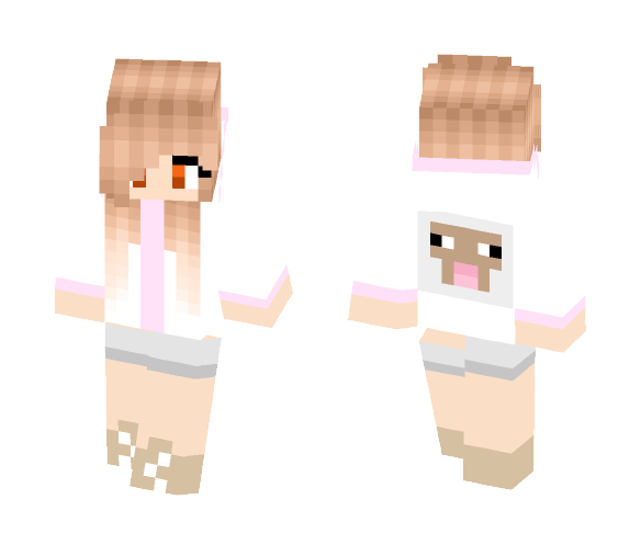 Girl in Sheep Hoodie - Girl Minecraft Skins - image 1