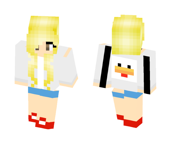 Girl in Chicken Hoodie - Girl Minecraft Skins - image 1