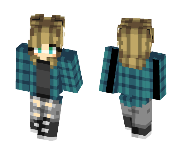 Teal Flannel ???? - Female Minecraft Skins - image 1