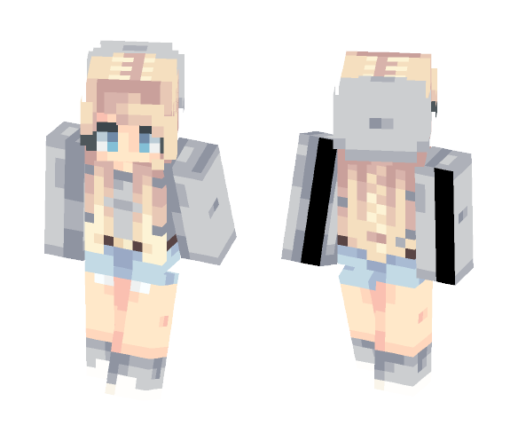 grey // simple - Female Minecraft Skins - image 1
