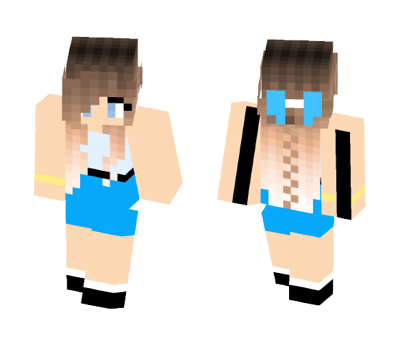 Girl in Blue Dress - Girl Minecraft Skins - image 1