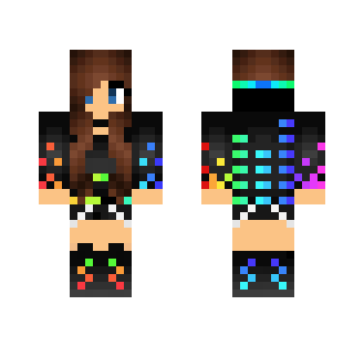 Rainbow DJ girl - Girl Minecraft Skins - image 2