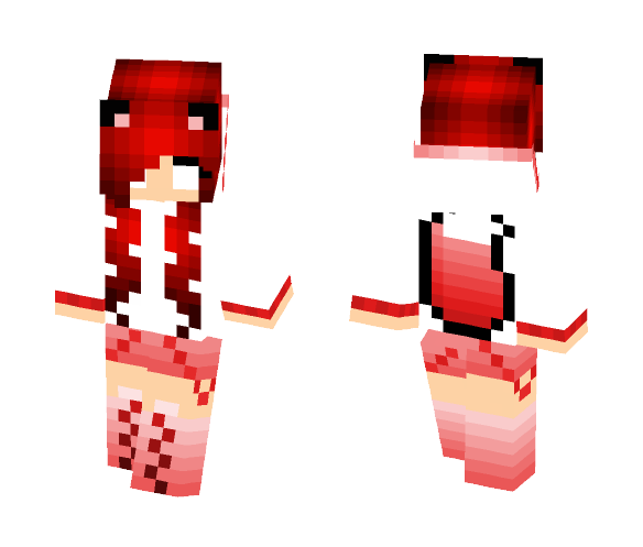 Red HEROBRINE wolf girl - Girl Minecraft Skins - image 1