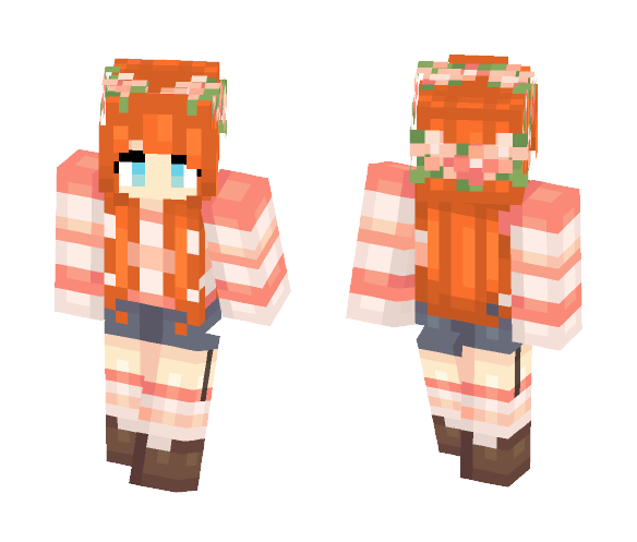 Pink Stripes - Female Minecraft Skins - image 1