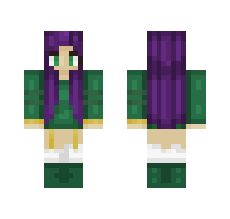 Green & Purple Kawaii Girl - Girl Minecraft Skins - image 2