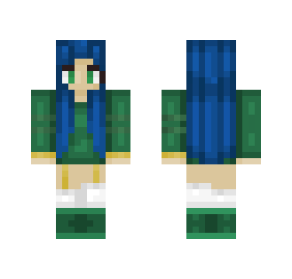 Blue & Green Kawaii Girl - Girl Minecraft Skins - image 2