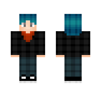 Boy with Blue Hair and Cool Jacket - Boy Minecraft Skins - image 2