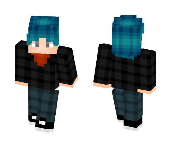 Boy with Blue Hair and Cool Jacket - Boy Minecraft Skins - image 1
