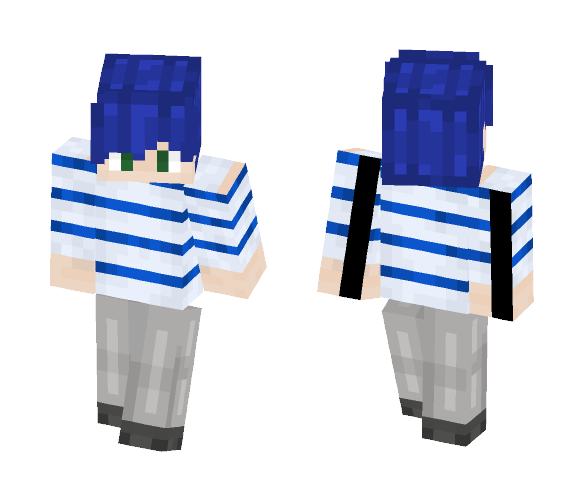 Blue hair boy - Boy Minecraft Skins - image 1