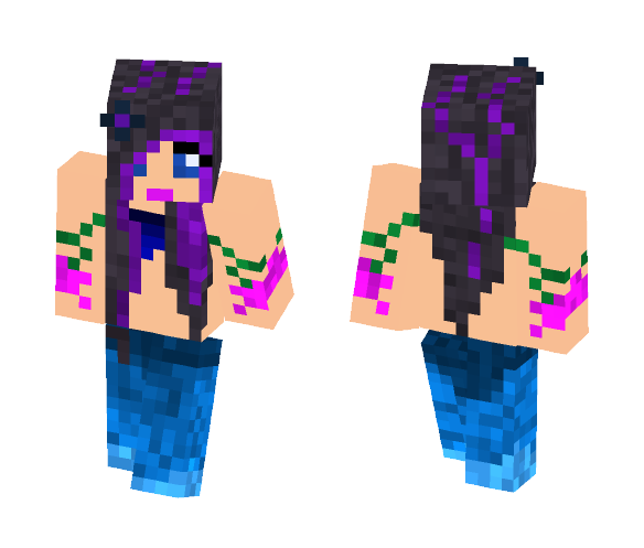 Gothic Mermaid - Female Minecraft Skins - image 1