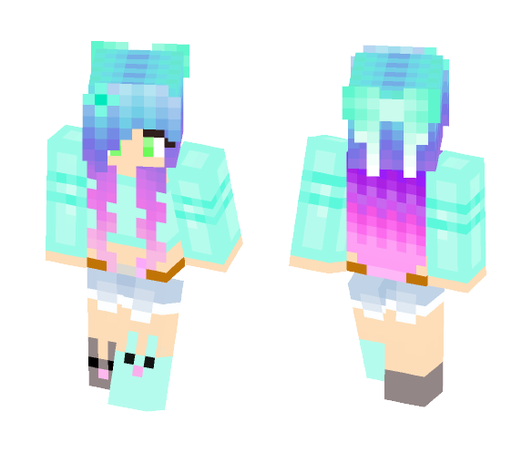Teal outfit - Female Minecraft Skins - image 1
