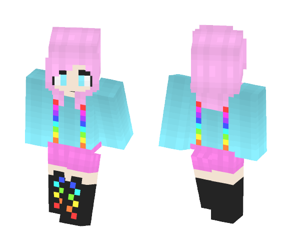 ???? Rainbow Girl ???? - Girl Minecraft Skins - image 1