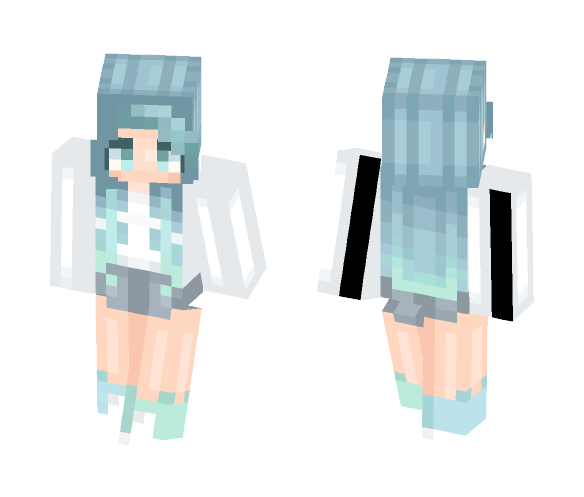 Blue and white - Female Minecraft Skins - image 1