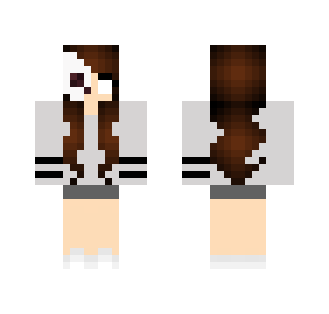 Half Skeleton Girl - Girl Minecraft Skins - image 2