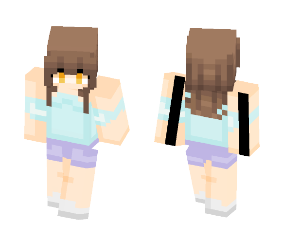 Brown, Blue And Purple - Female Minecraft Skins - image 1