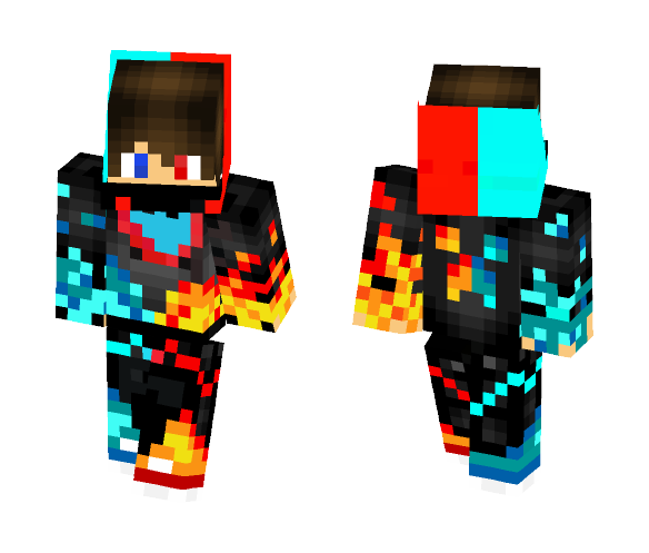 Water and lava fire boii - Male Minecraft Skins - image 1