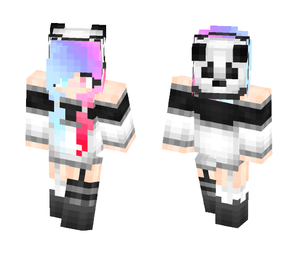 Colorful Panda - Female Minecraft Skins - image 1