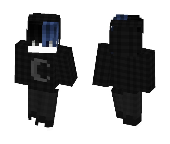 ~Boy Black blue - Male Minecraft Skins - image 1