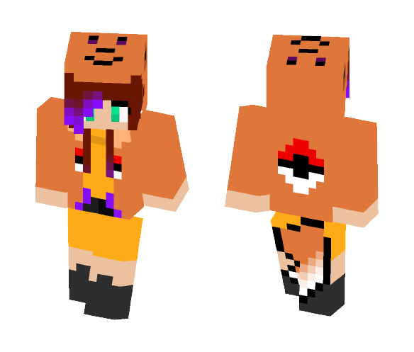 Fox Girl with Eevee Jacket edited - Girl Minecraft Skins - image 1