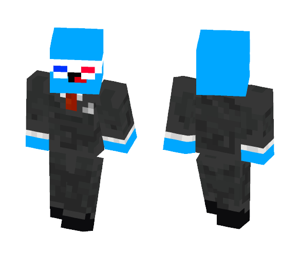 Derp in a suit with 3d glasses - Male Minecraft Skins - image 1