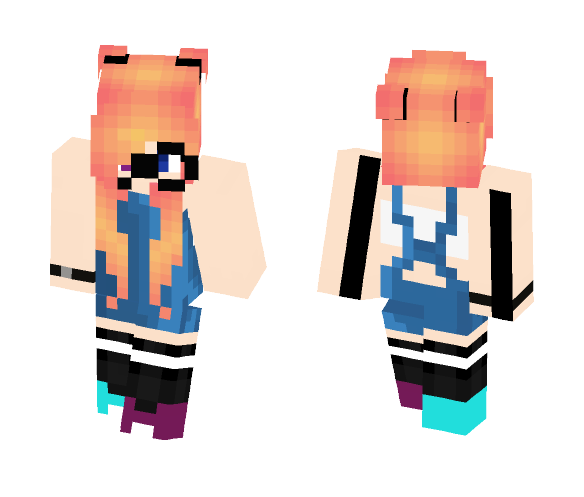 Pink haired girl :3 - Color Haired Girls Minecraft Skins - image 1