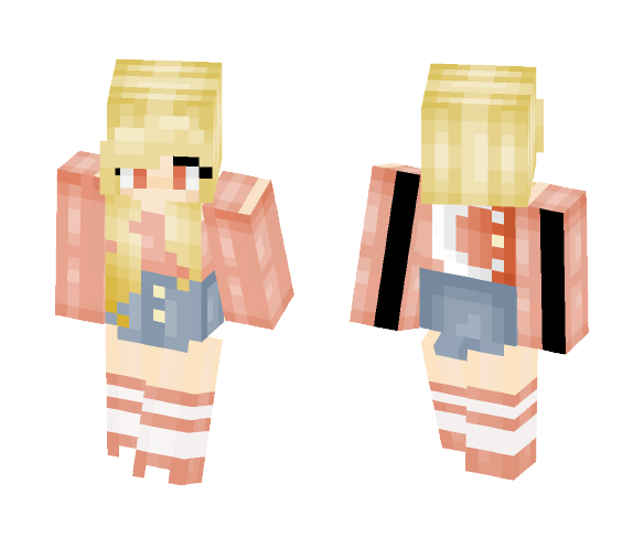Peachy Peach >_ - Female Minecraft Skins - image 1