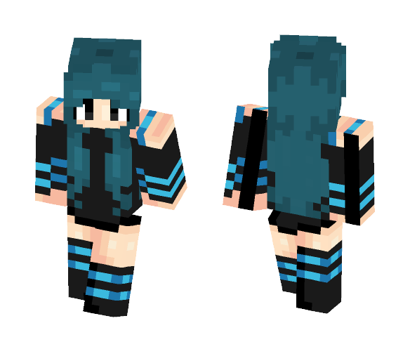 Black and blue? i think? - Female Minecraft Skins - image 1
