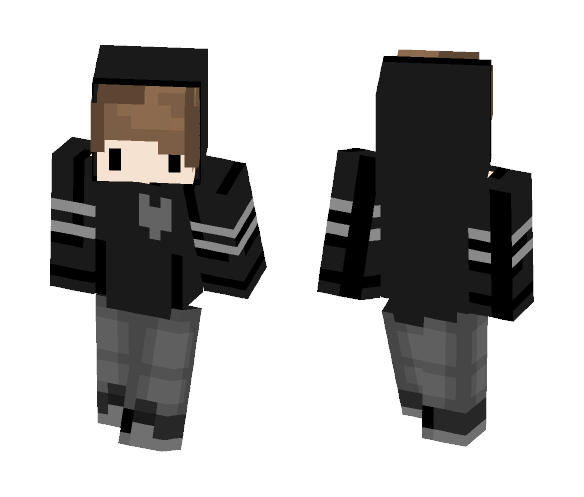 Black Chibi Sweater | ???? Zero - Male Minecraft Skins - image 1