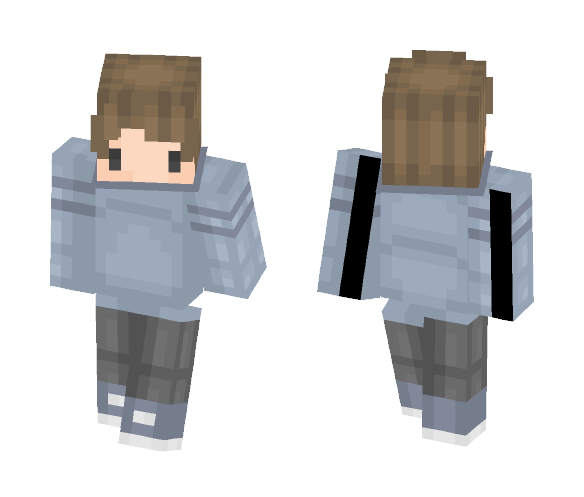 Blue Sweater Chibi | ???? Zero - Male Minecraft Skins - image 1