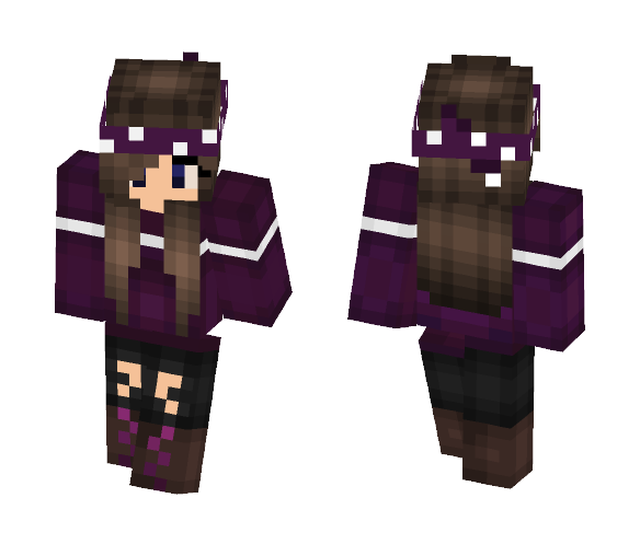 Purple Pvp Girl - Girl Minecraft Skins - image 1