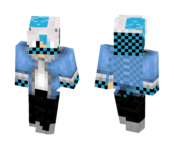 Blue haired sans - Male Minecraft Skins - image 1