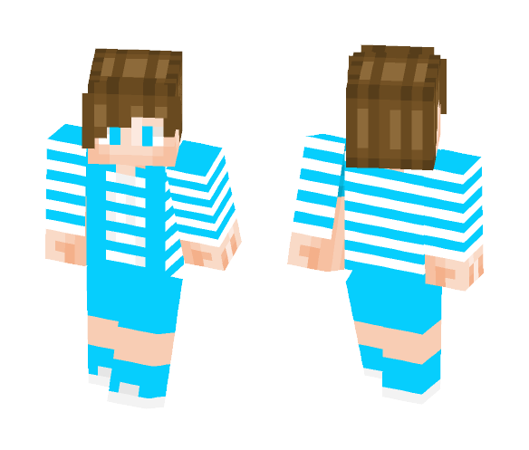 Blue and white stripes - Male Minecraft Skins - image 1