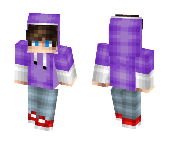 Purple hoodie - Male Minecraft Skins - image 1