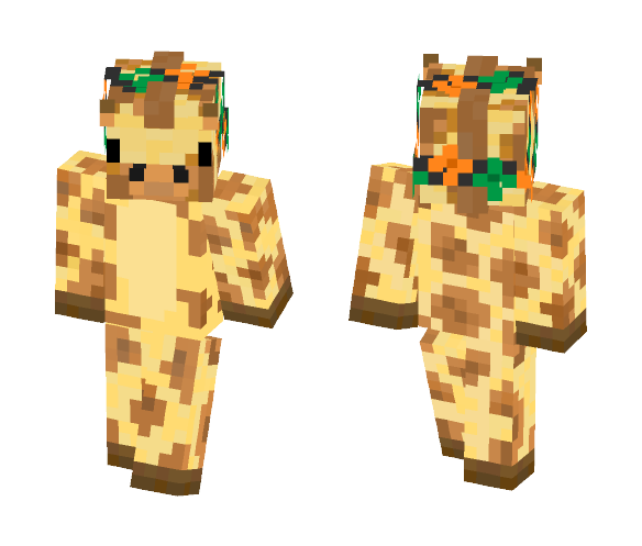 Chibi Giraffe with Flower crown ♥ - Flower Crown Minecraft Skins - image 1